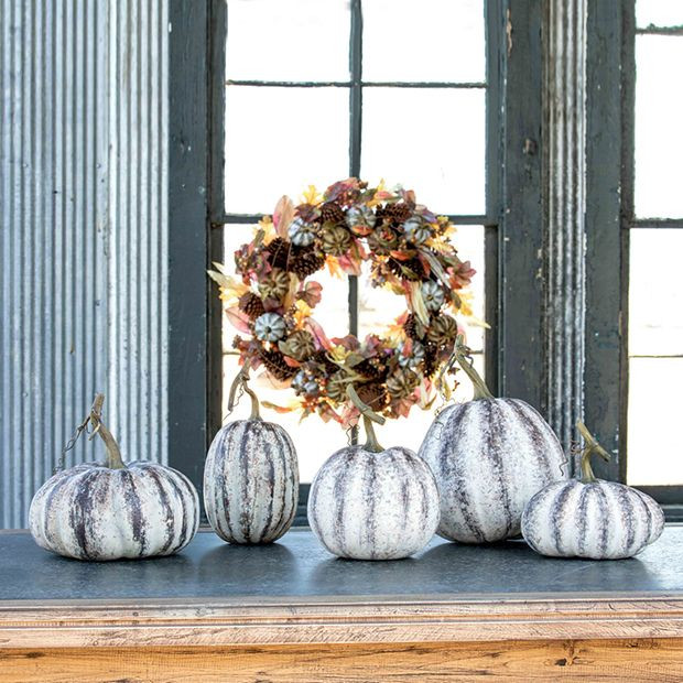 Farmhouse Pumpkin Collection Set of 5 | Antique Farm House