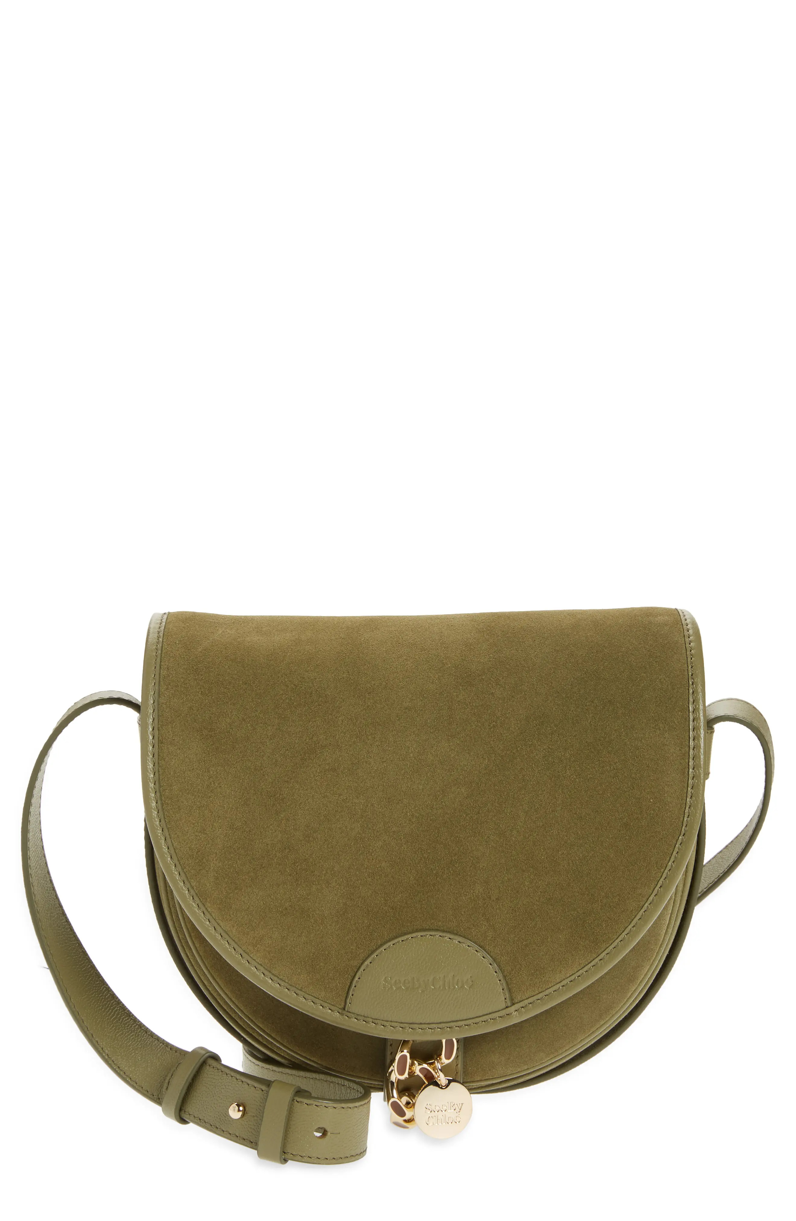 See by Chloe Mara Leather Saddle Bag in Aloe Green at Nordstrom | Nordstrom