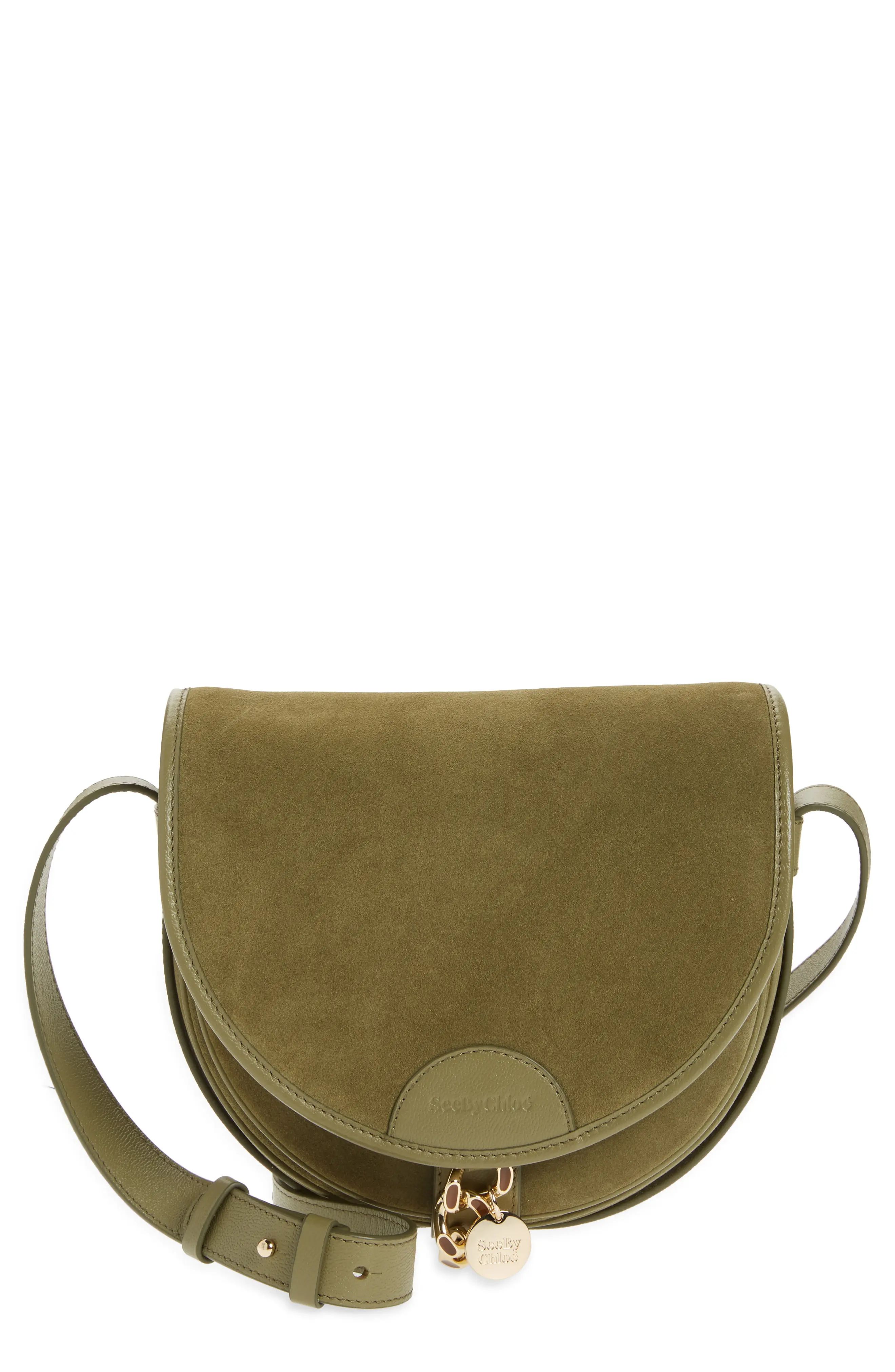 See by Chloe Mara Leather Saddle Bag in Aloe Green at Nordstrom | Nordstrom