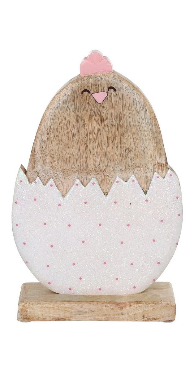 12 in. Wooden Glitter Chick Egg Easter Tabletop Decor--7819243581210   | Burkes Outlet | bealls