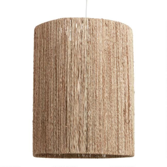 Tall Woven Jute Drum Floor Lamp Shade | World Market