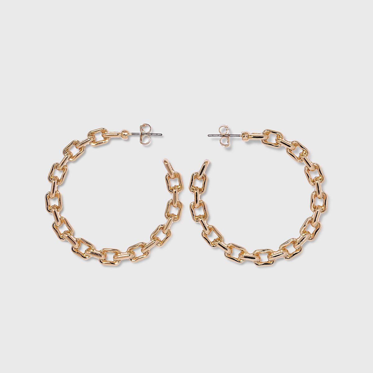 Gold Frozen Chain Hoop Earrings - A New Day™ Gold | Target
