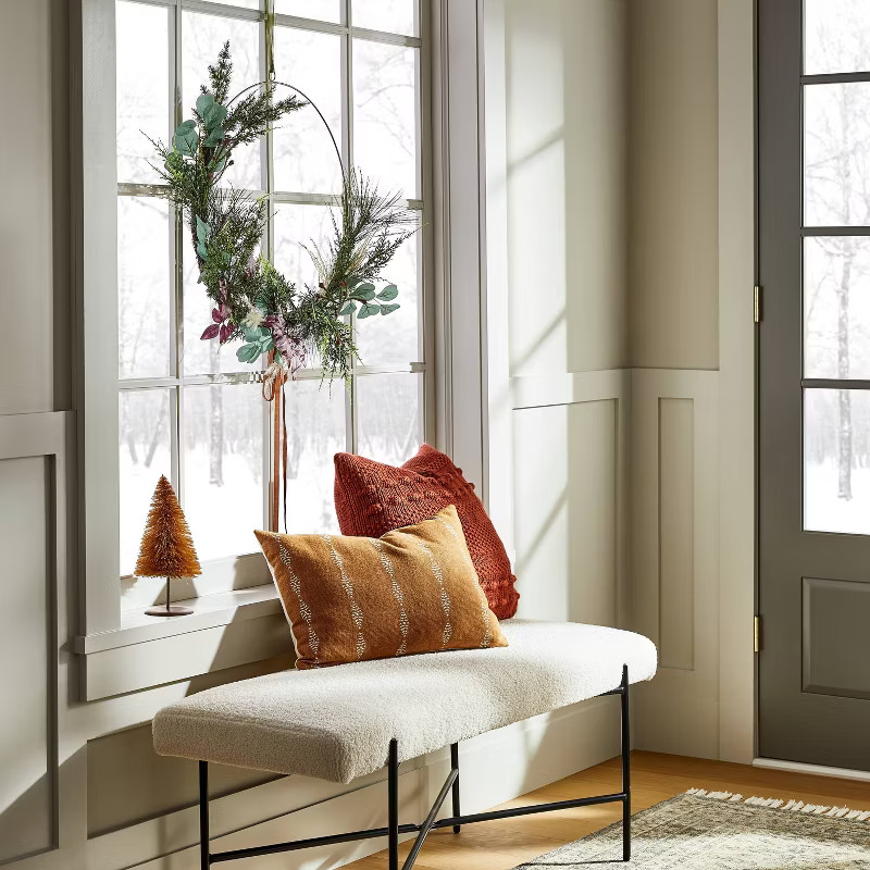 Asymmetrical Mixed Greenery Wreath - Threshold™ designed with Studio McGee | Target