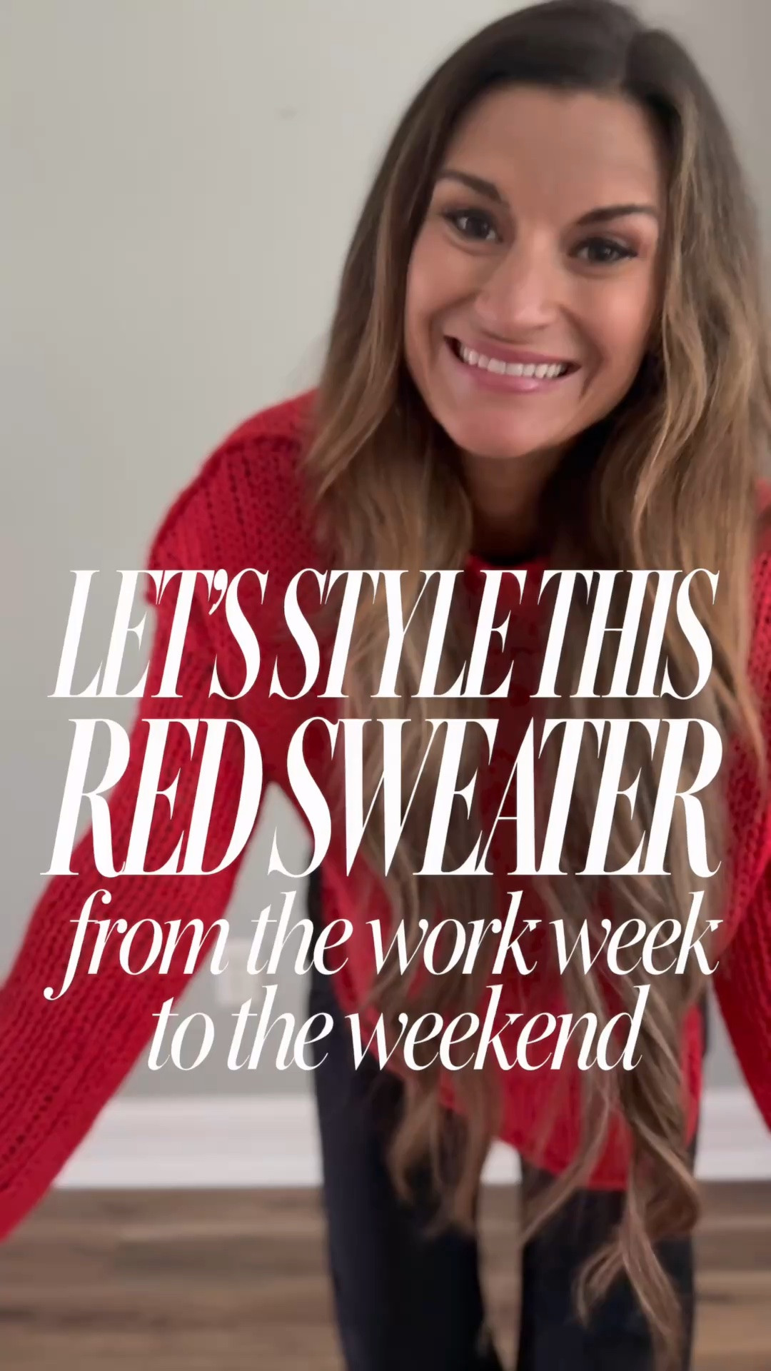 Red sweater styling from the work week to the weekend