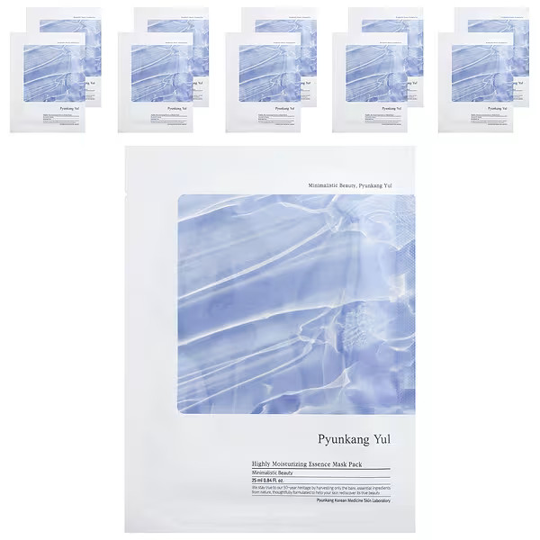 Pyunkang Yul, Highly Moisturizing Essence Beauty Mask Pack, 10 Sheets, 0.84 fl oz (25 ml) Each | iHerb