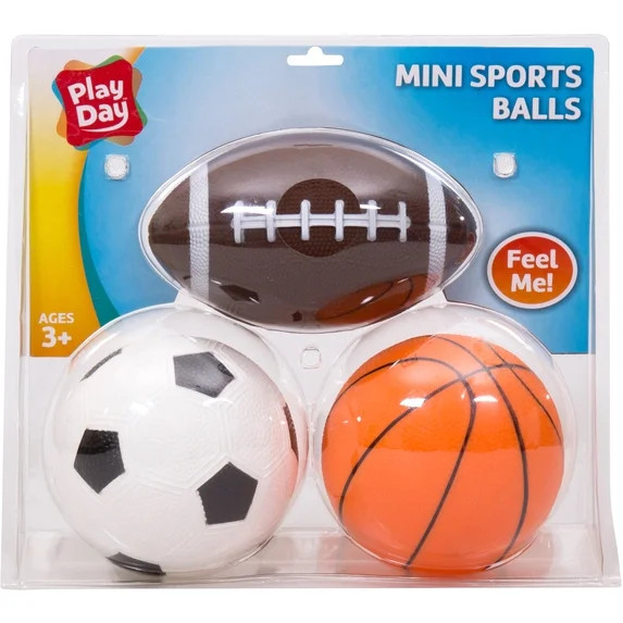 Play Day Mini Sports Balls, 3 Pieces | Walmart (US)