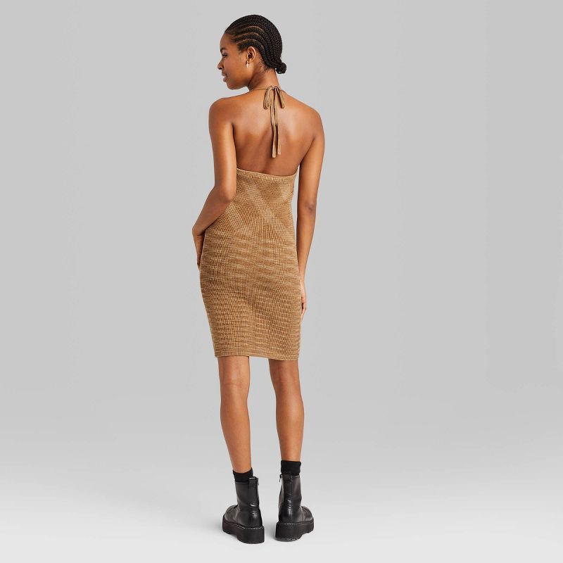 Women&#39;s Sleeveless Sweater Knit Dress - Wild Fable&#8482; Light Brown Spacedye S | Target