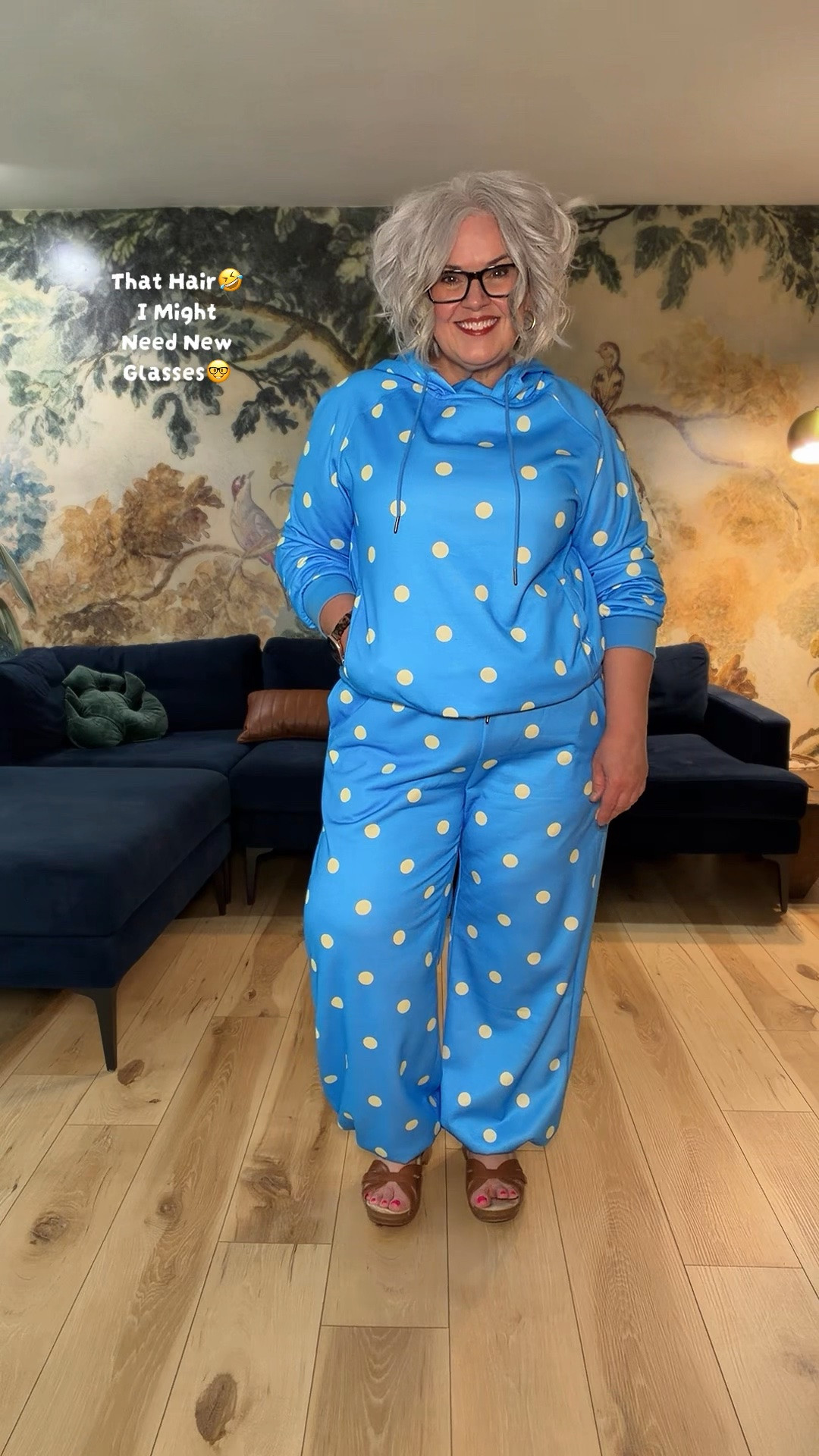 Staaaaap it right now this is beyond cute!!! 🩵 very warm & cozy so save it for the cooler days 😉 I’m a size 16 wearing XXL. I feel like it runs a little small. 
#Over50Style #over50fashion #plussizefashion #ootd #casualoutfits

#LTKootd #LTKOver40 #LTKSeasonal