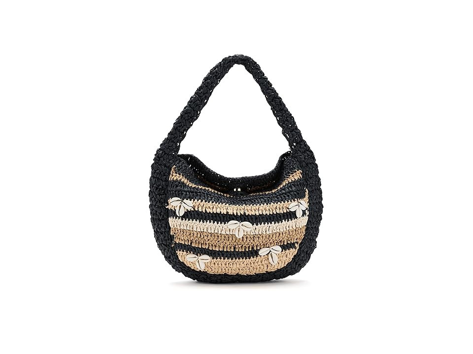 Free People Belize Shell Clutch Handbags Tan/Black: One Size | Zappos.com