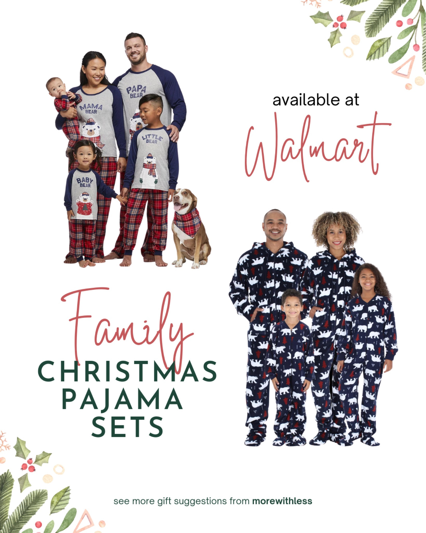 Say cheese! Have the whole family looking cute and festive in these 2-Piece Plaid Bear Christmas Pajama Set and Fleece Navy Bear Onesies. There’s a style for everyone even your furry family members!

#LTKHoliday #LTKSeasonal #LTKfamily