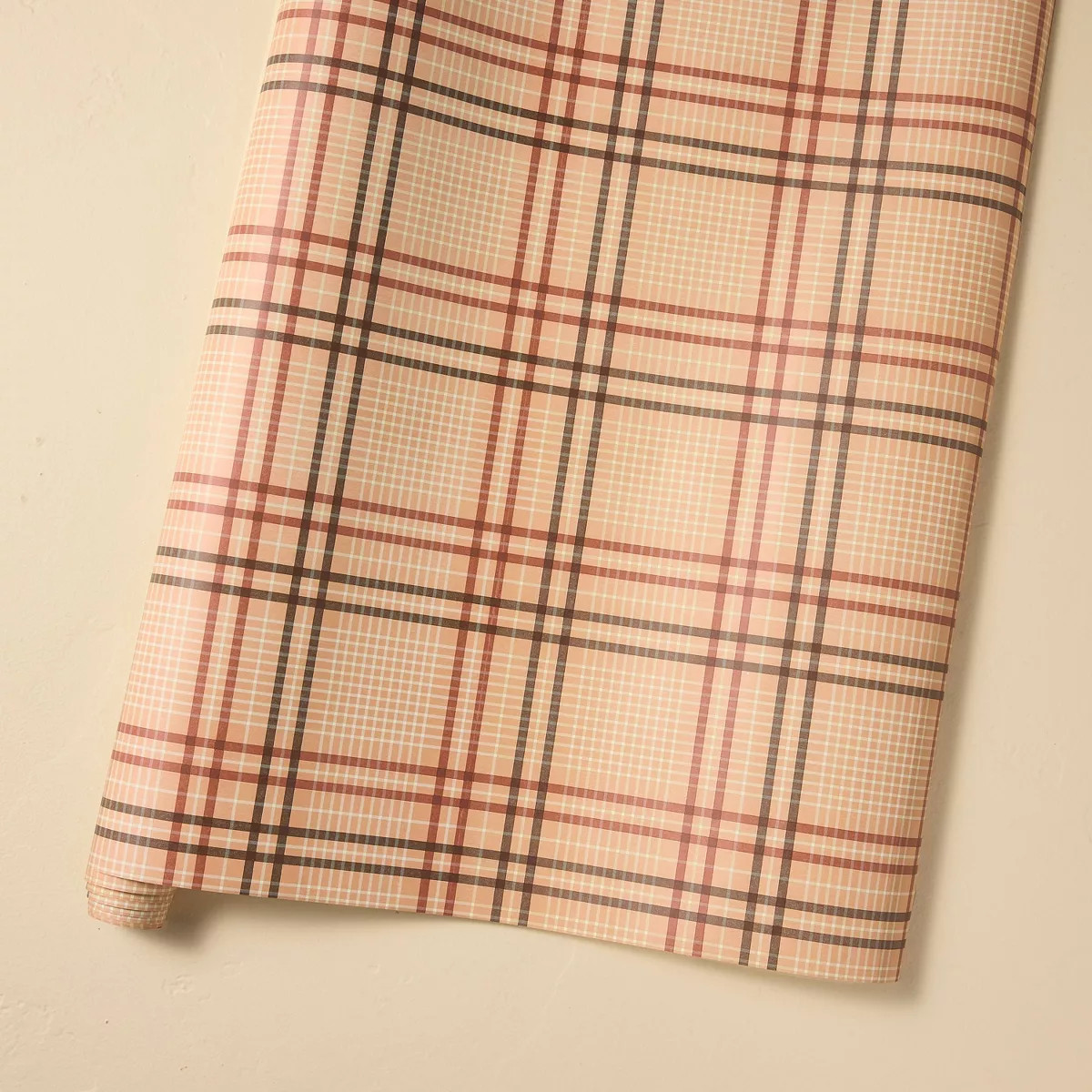 Plaid Gift Wrap Brown - Hearth & Hand™ with Magnolia | Target