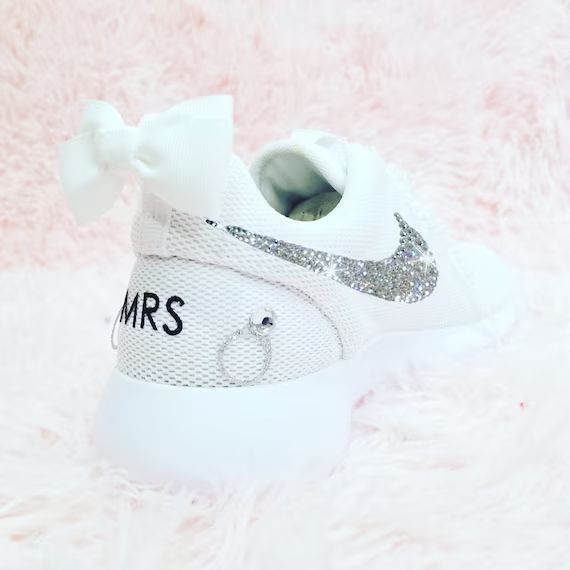 Mrs... Wedding Fiance Bride to Be White Nike Roshe Custom | Etsy | Etsy (US)