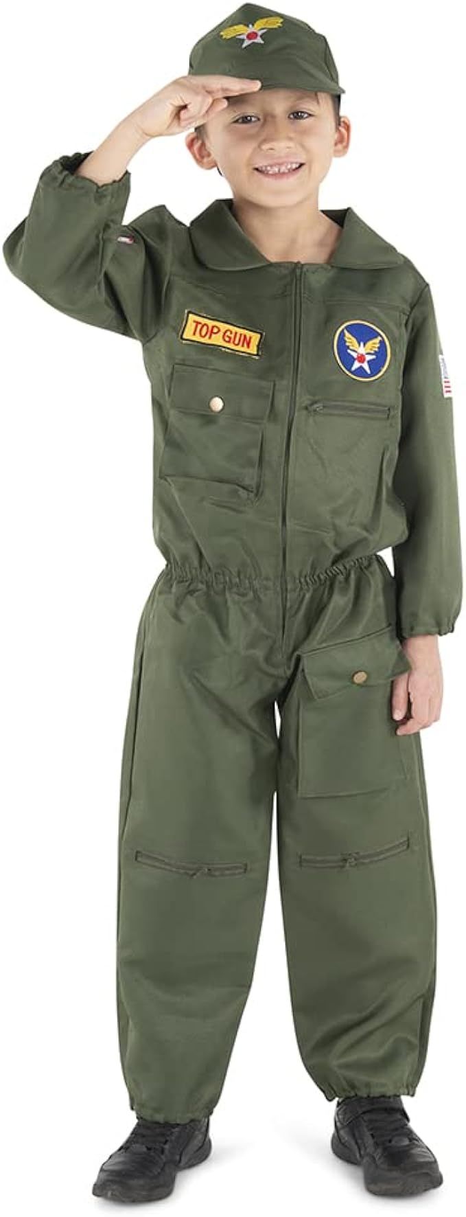 Dress Up America Top Gun Costume - Air Force Fighter Pilot Costume - WW2 Fighter Pilot Dress Up f... | Amazon (US)