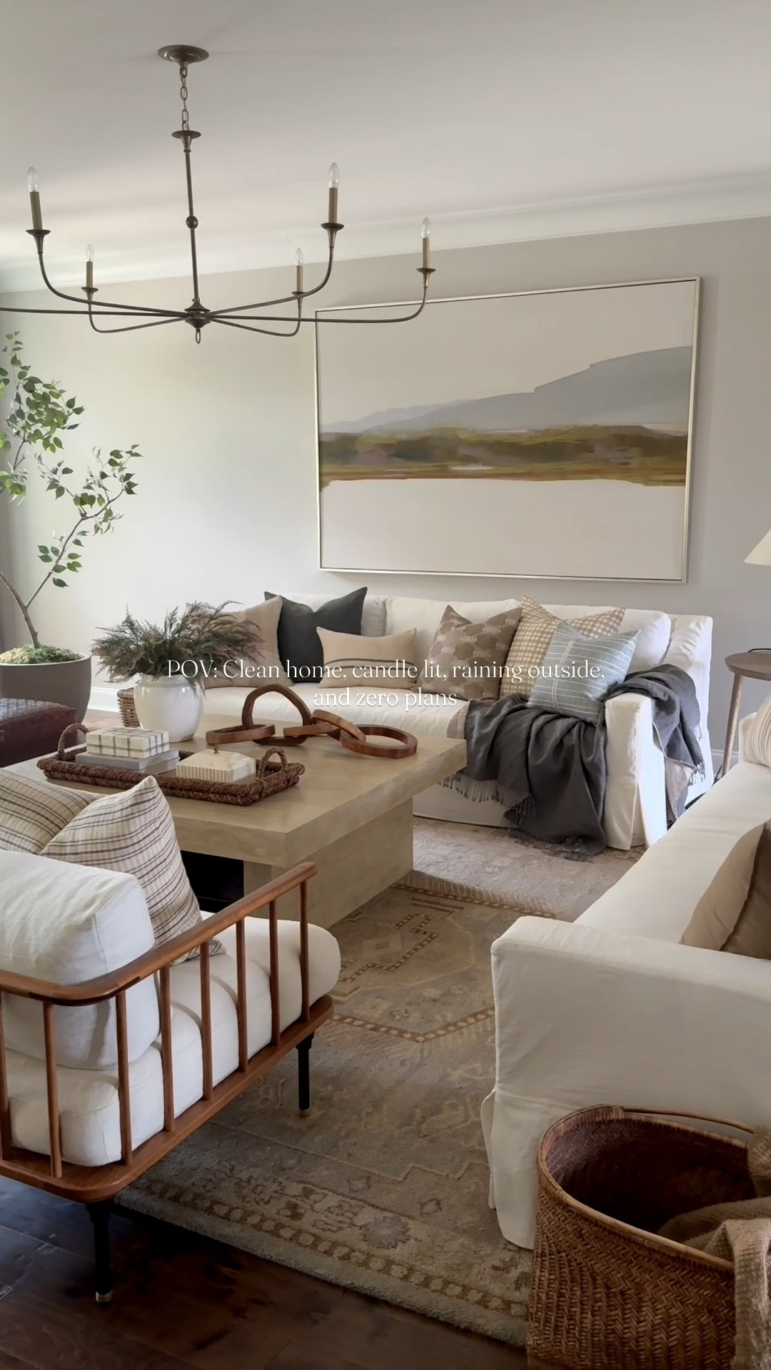Hot Summer days with a storm rolling in, clean home, candle lit and zero plans… day made 🙌🏻

#potterybarnhome #studiomcgee #yorksofa #familyroomdecor