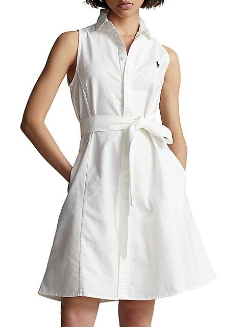 Polo Ralph Lauren Sleeveless A-Line Shirtdress | Saks Fifth Avenue