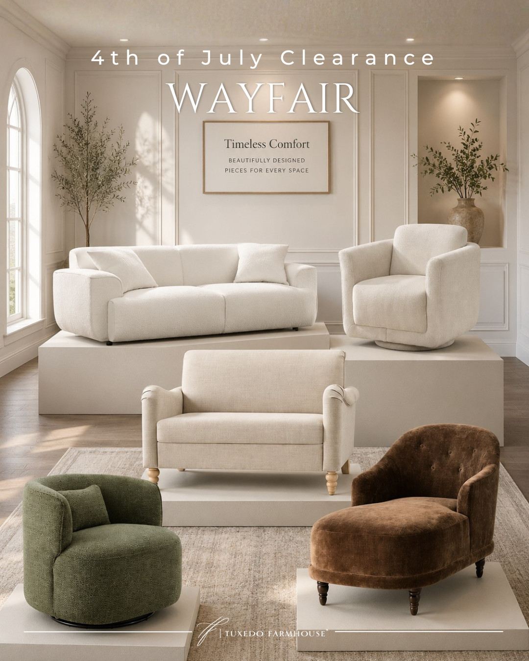 4th of July Clearance is here, and these beautiful Wayfair seating finds are the perfect time to refresh your home for less. From cozy accent chairs to timeless sofas, these pieces bring classic style at prices worth grabbing before they're gone. Shop my favorites while the best deals are still in stock!

#LTKSaleAlert #LTKHome #LTKStyleTip #Wayfair #HomeDecor #LivingRoomInspo #FurnitureFinds #FourthOfJulySale 

 
