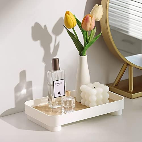 Emibele Bathroom Vanity Tray, 10" Oval Storage Tray for Dresser Toilet Tank Kitchen Sink Countert... | Amazon (US)
