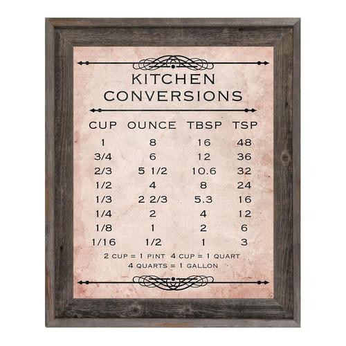 Creative Gallery Kitchen Conversions Brown Wood Framed 20-in H x 16-in W Kitchen Canvas Print Low... | Lowe's
