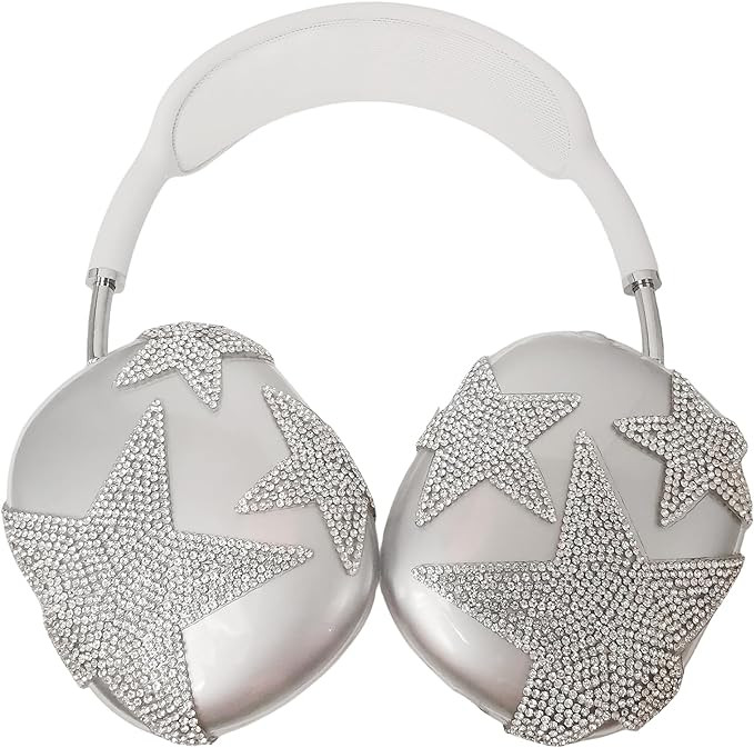 Bling Case Cover for AirPods Max Glittering Rhinestones Stars, Clear Sparkling Cute Soft Cases fo... | Amazon (US)