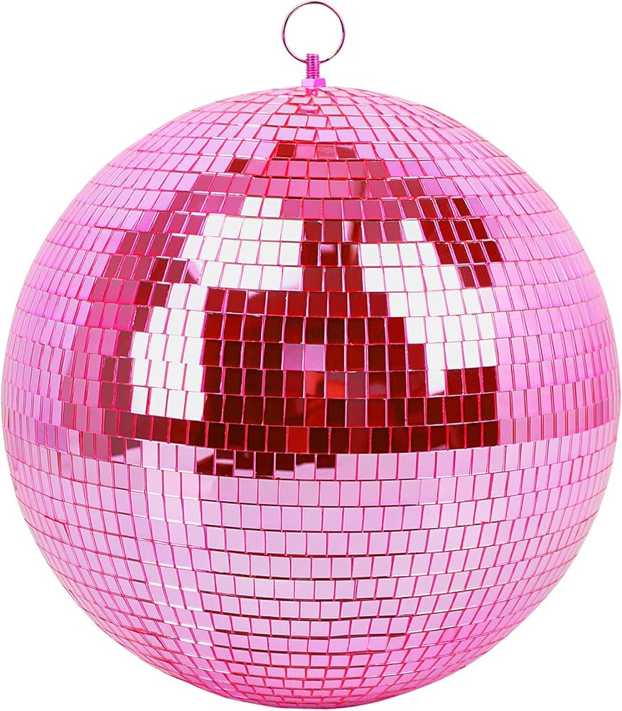 Mirror Ball for Disco DJ Club Party Wedding Home Decor, Muscab 12 Inch Disco Ball with Hanging Ri... | Amazon (US)