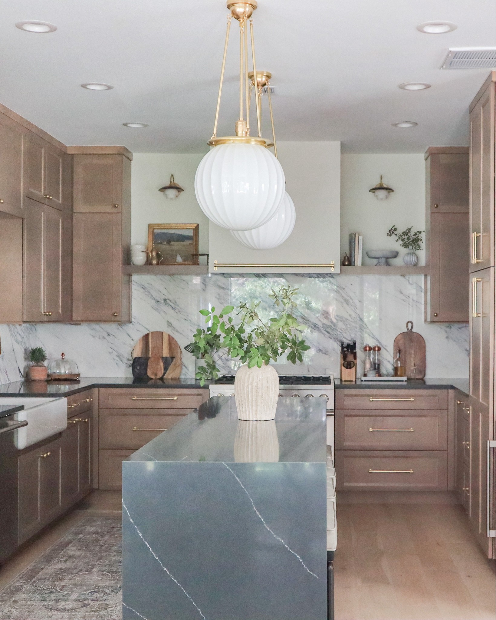 Kitchen pendants, brass hardware, and countertop decor 

#LTKhome #LTKunder50 #LTKstyletip