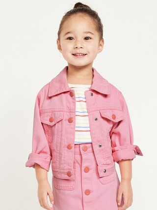 Cropped Trucker Twill Jacket for Toddler Girls | Old Navy (US)