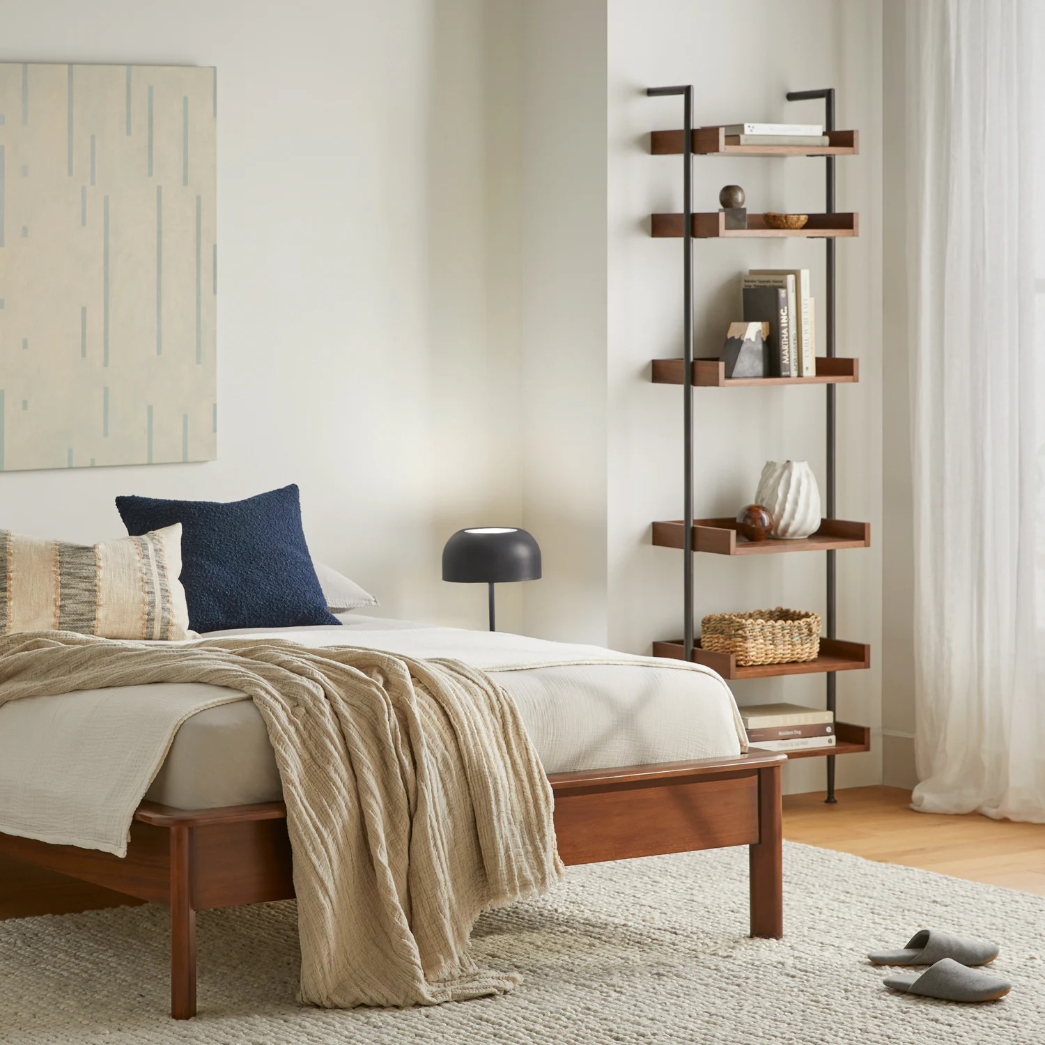 Newberry 19.5" Shelving Unit, Narrow - Walnut | Article