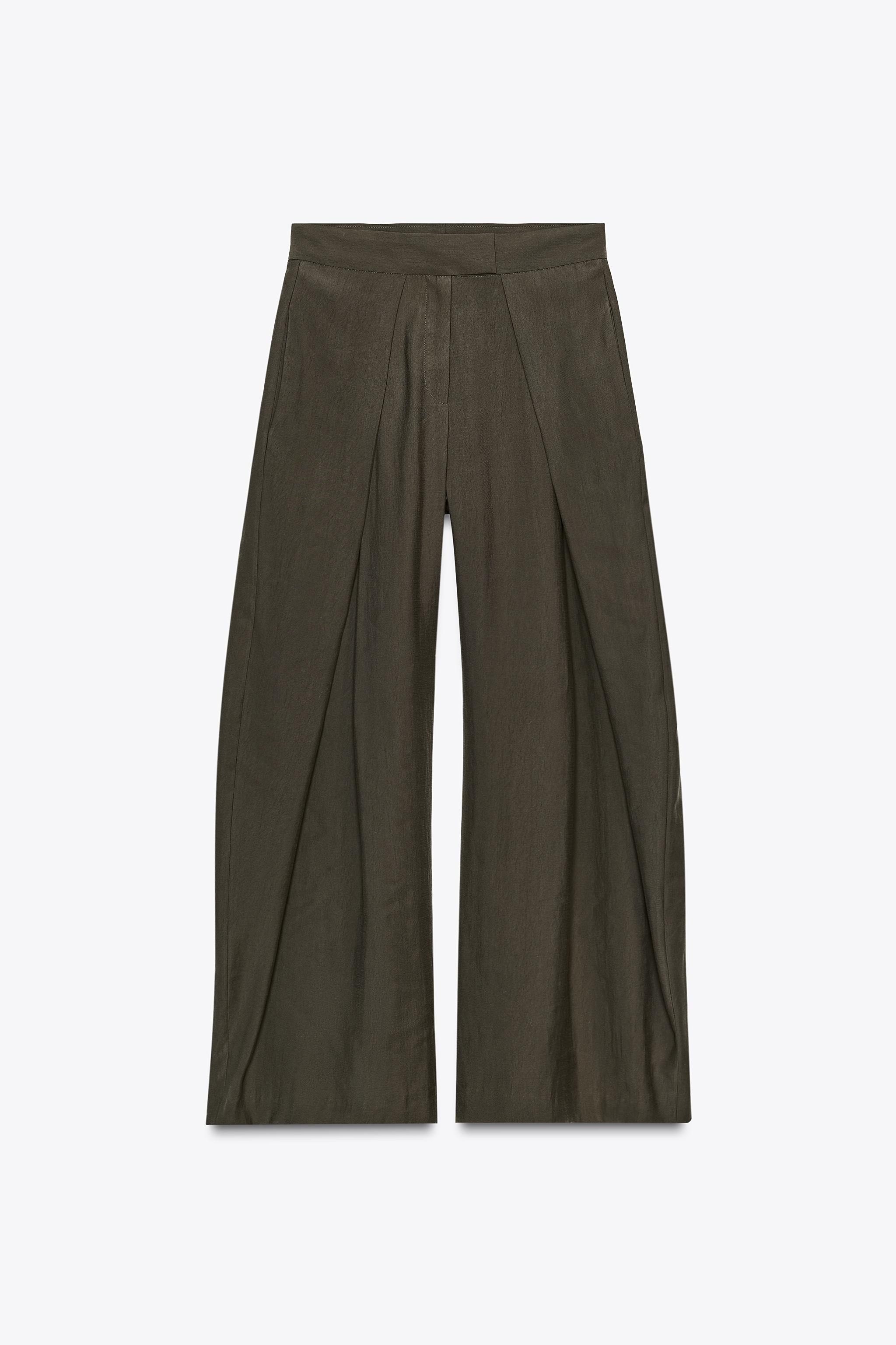 ZW COLLECTION FRONT PLEAT PANTS | Zara US