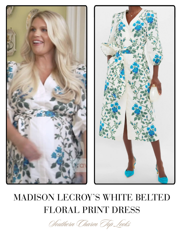 Madison LeCroy's White Belted Floral Print Dress is Sold Out by Tuckernuck // Shop Similar 

 