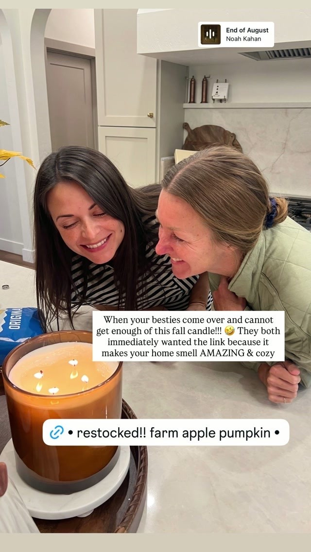 When your besties come over and cannot get enough of this fall candle!!! 🤣 They both immediately wanted the link because it makes your home smell AMAZING & cozy

#LTKHome #LTKSeasonal #LTKSaleAlert