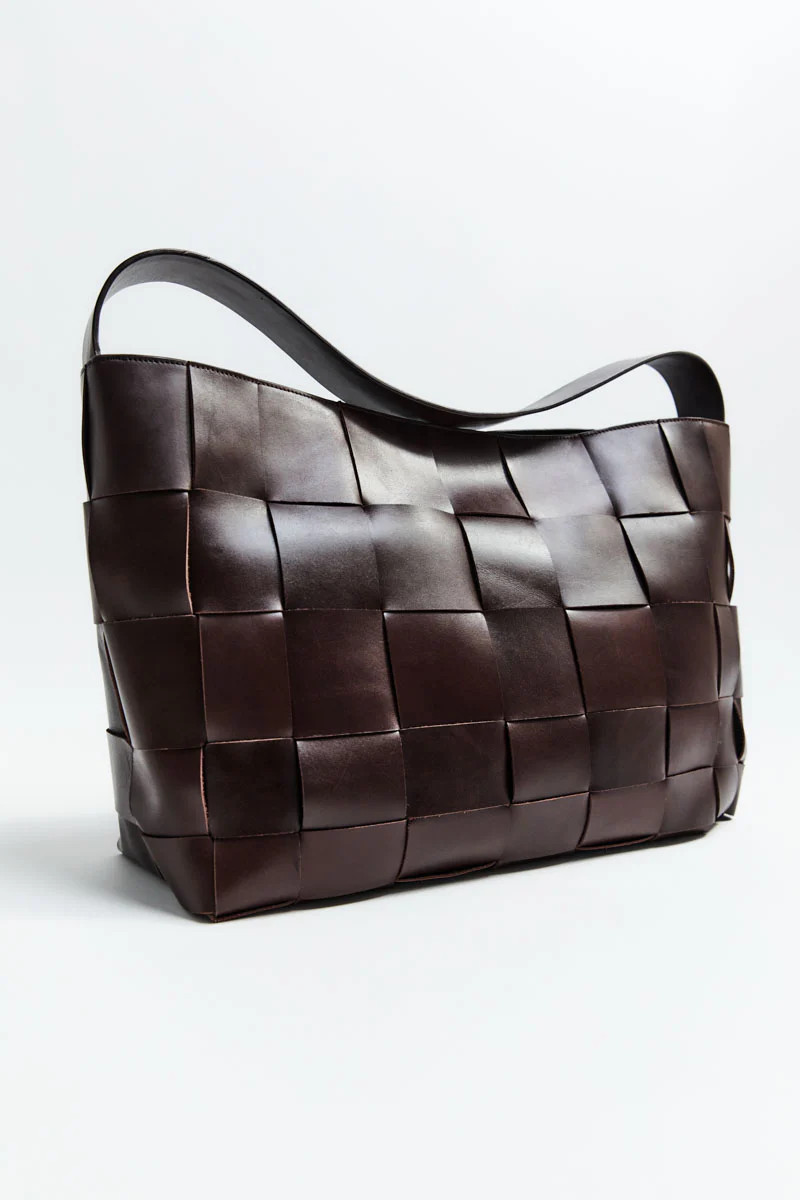 PRE-ORDER: Woven Large Tote - Chocolate | St. Agni (US, UK, EU)
