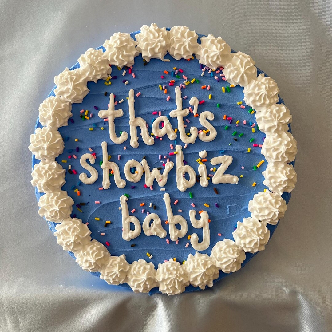 8” Blue Fake Cake Art, That’s Showbiz Baby, 8 Inch Wall Decor, Dopamine Decor, Cake Wall Art ... | Etsy (US)