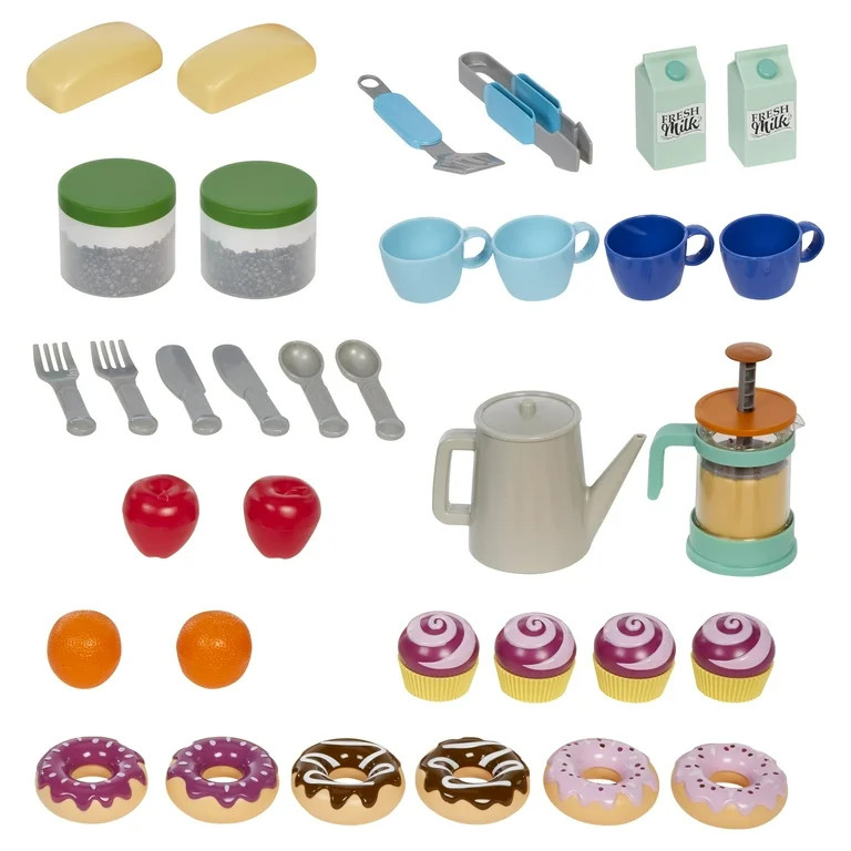 Little Tikes Real Wood Cafe & Bakery 20-Piece Wooden Pretend Play Kitchen Toys Playset, Realistic... | Walmart (US)