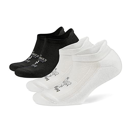 Balega Hidden Comfort No-show, Heel Tab, Running Socks for Men and Women (White & Black Small, Set of Socks) | Amazon (US)