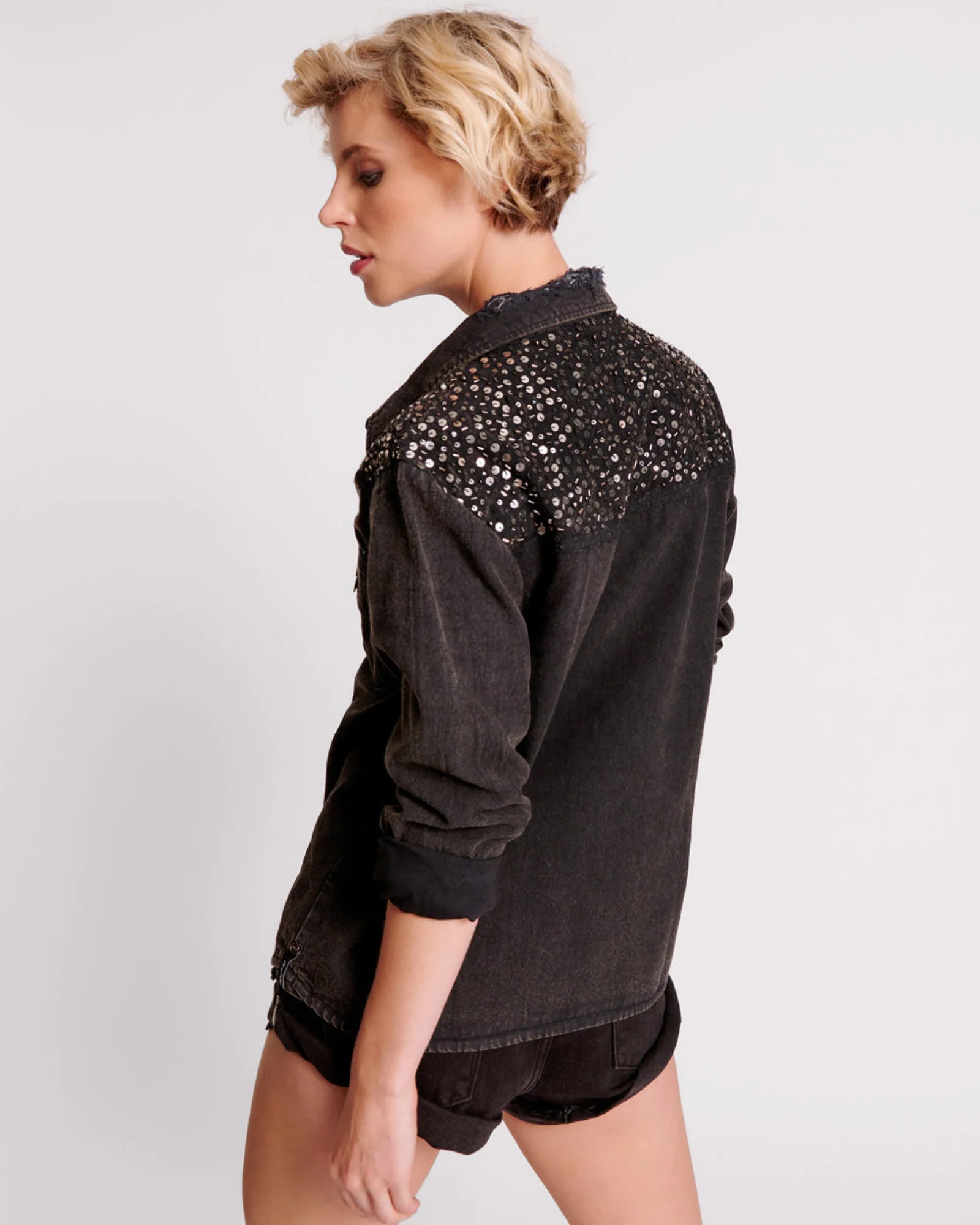 Western Denim Shirt - Black | One Teaspoon | OneTeaspoon