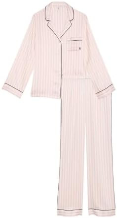 Victoria's Secret Satin Pajama Set, Long Sleeve Button Down Shirt & Pants, Sleepwear for Women (X... | Amazon (CA)
