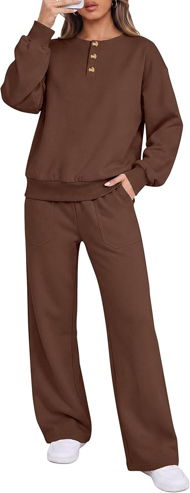 ANRABESS Lounge Matching Set for Women 2 Piece Sets Sweatsuits Fall Outfits | Amazon (US)
