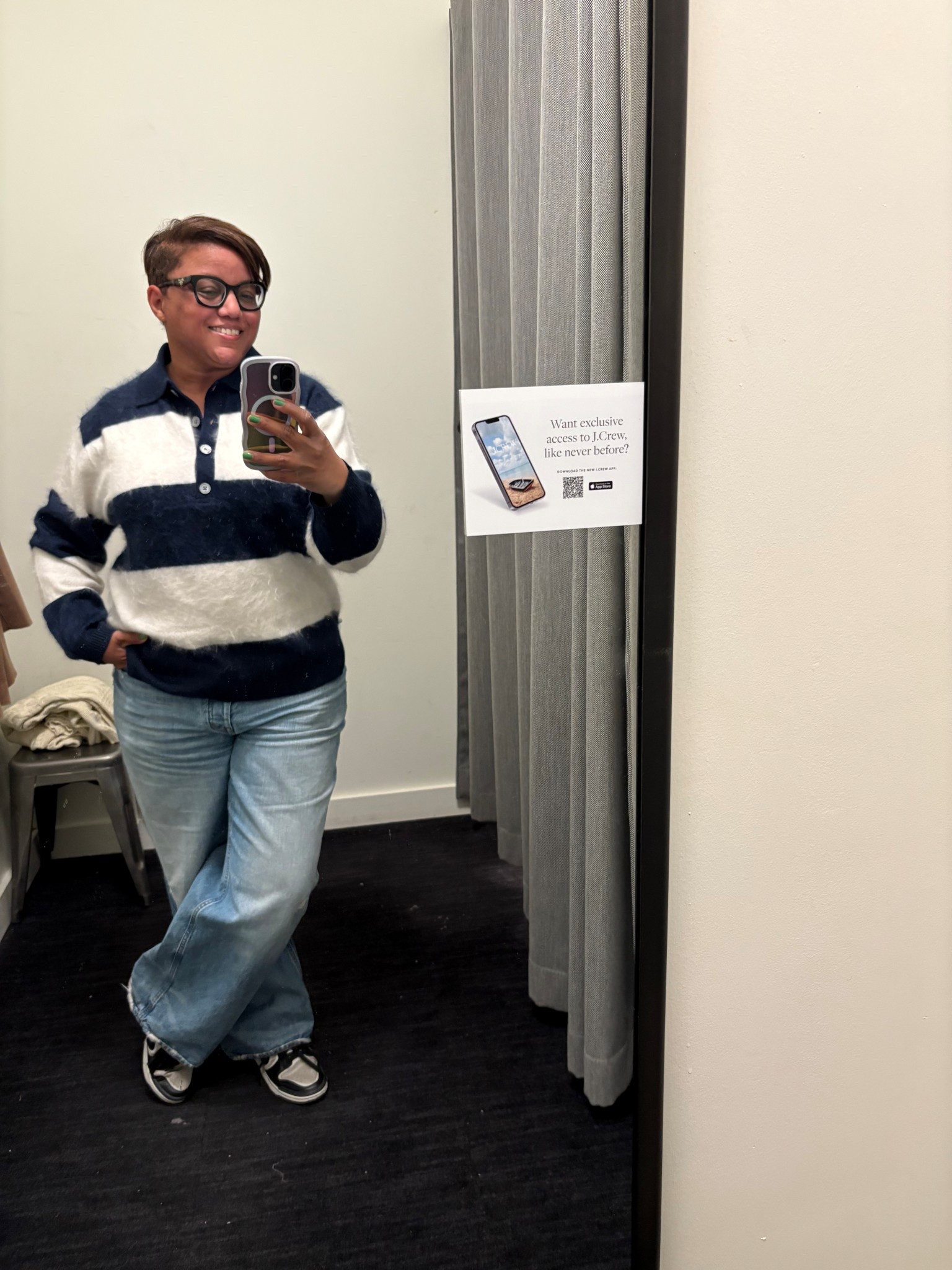 The coziest cashmere sweater!!! This beauty fits large, so I sized down from an XL to a Large  