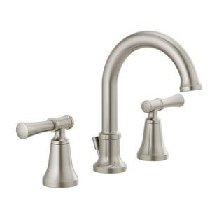 Delta Chamberlain 8 in. Widespread 2-Handle Bathroom Faucet in SpotShield Brushed Nickel 35747LF-... | The Home Depot