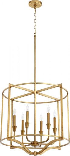 Marquee Nook Pendant, 6-Light, Gold Leaf , 24.25""W (6414-6-74 YCUH) | Lighting Reimagined