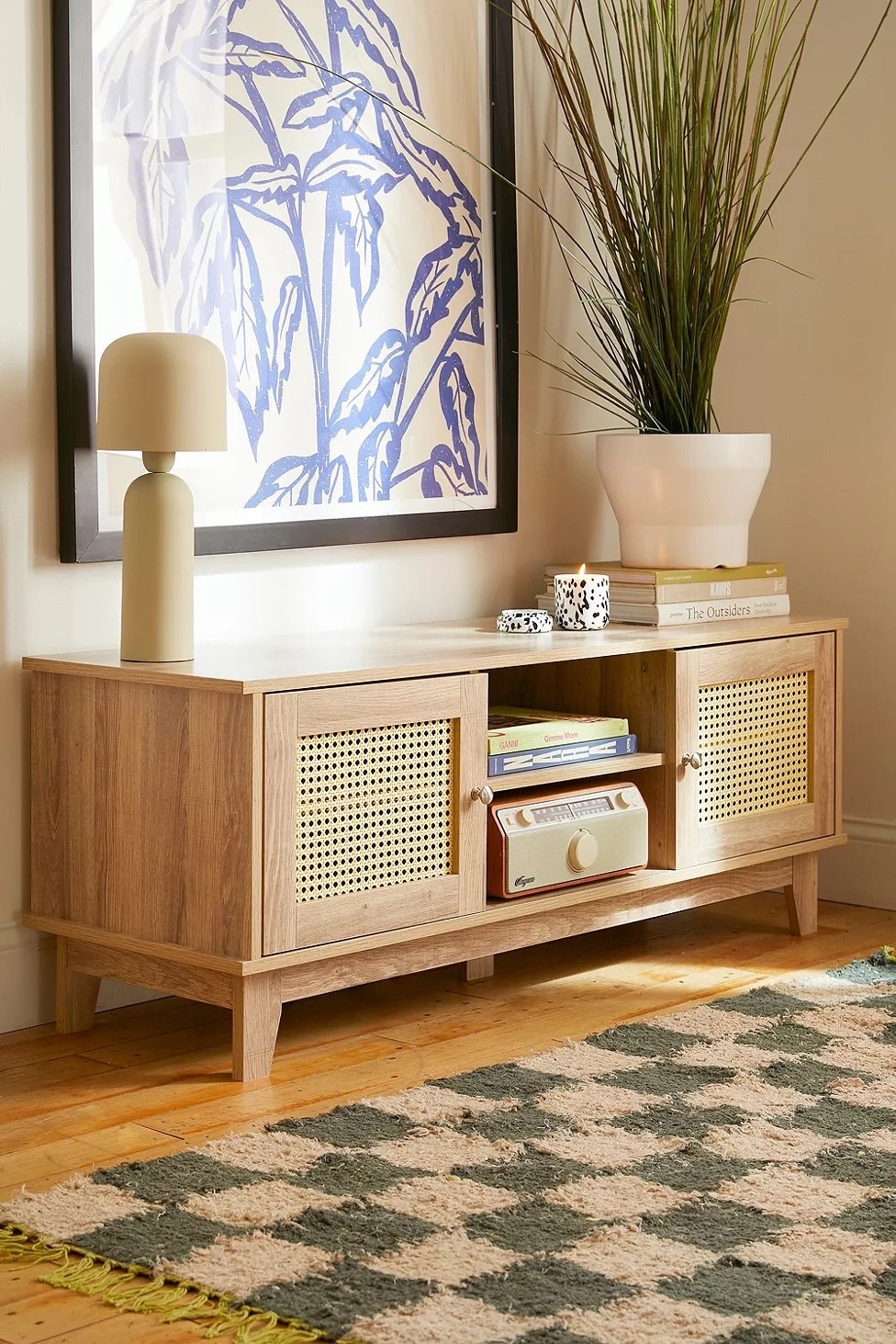 Rattan Media Console Urban Outfitters. Home style. Decor. Living room  

#LTKHome