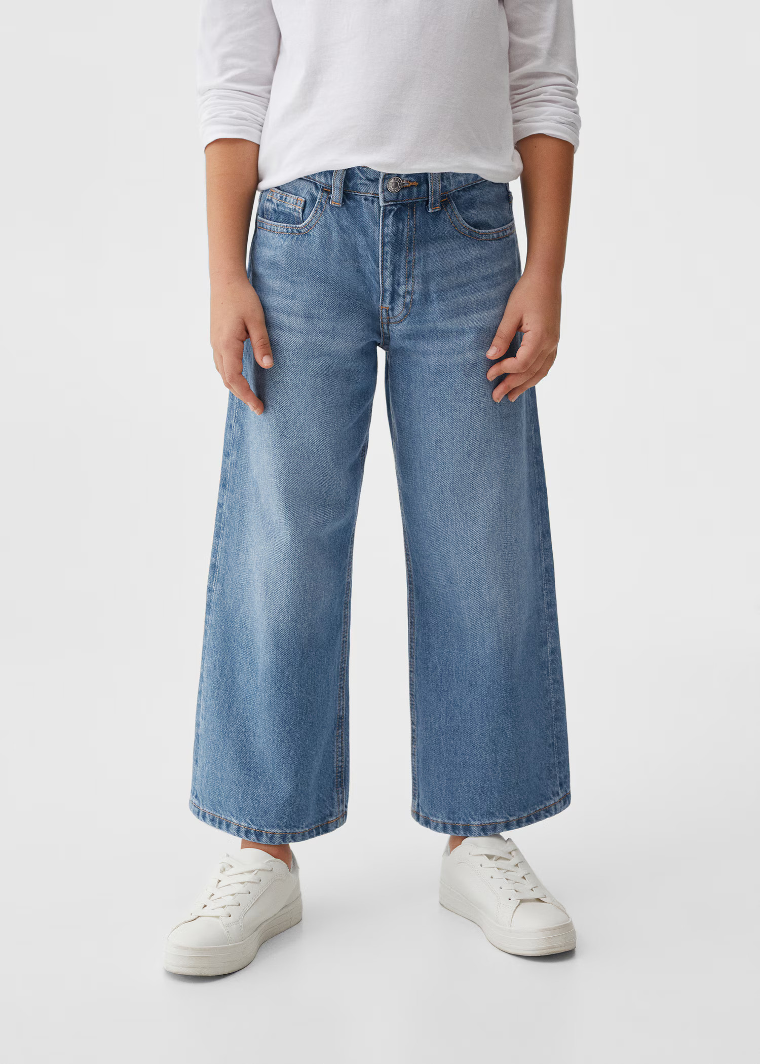 Cotton culotte jeans | MANGO (US)