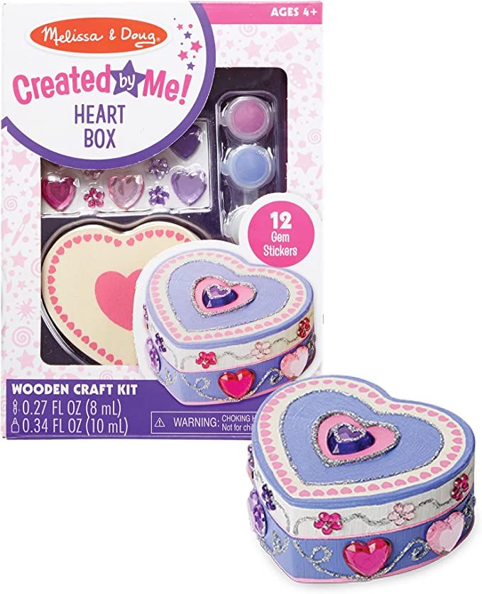 Melissa & Doug Created by Me! Heart Box Wooden Craft Kit | Amazon (US)