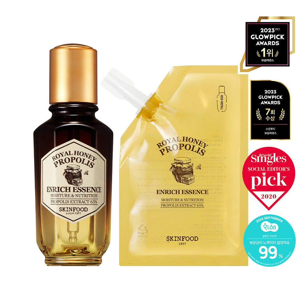 SKINFOOD Royal Honey Propolis Enrich Essence 50mL + Refill Special Set | OLIVE YOUNG Global | Olive Young Global