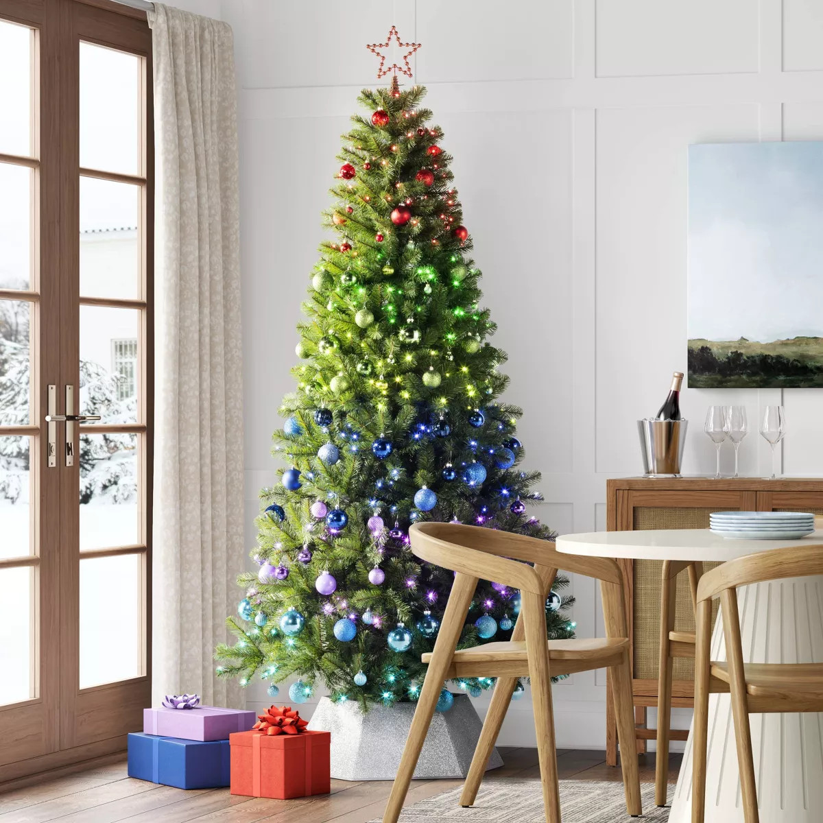 7.5' Pre-lit Alberta Spruce Artificial Christmas Tree with Remote Control Color Changing LED Ligh... | Target