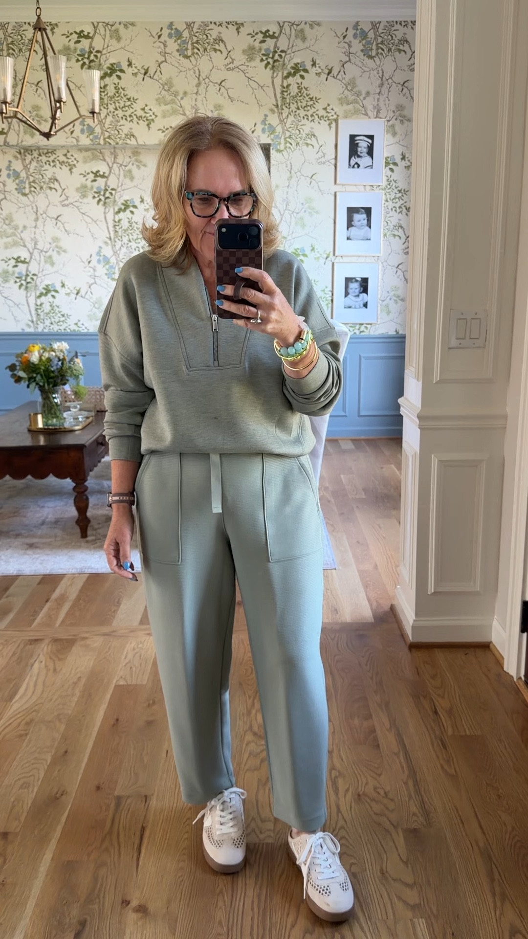 Spanx air essential top size medium bottom size medium petite 
I wash my air essentials with only a few other essential pieces and then I hang to dry.
I love the ribbed new air essentials pieces
20% off my new bracelet stack code NANETTE20

#LTKTravel #LTKPetite #LTKOver40