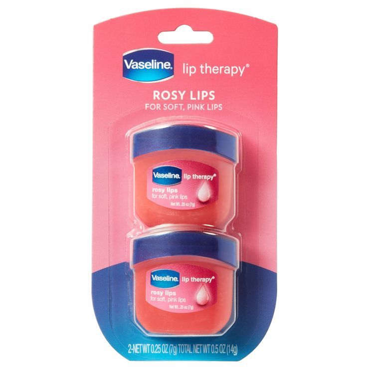 Vaseline Lip Therapy Fragrance free Rosy Lips Twin Pack - 2ct/0.5oz | Target