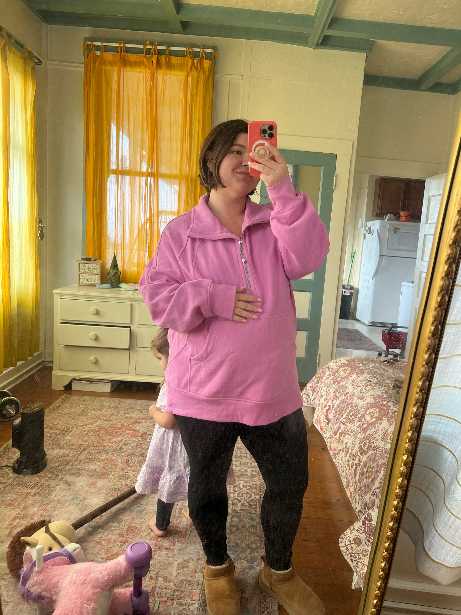 Today’s comfy pregnant gal outfit, these aerie leggings (size xl but they keep falling down so I should have done large), and my fav new oversized scuba in long length size xl/xxl I need in every color!

#LTKbump #LTKfitness #LTKmidsize