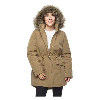 Rokka&Rolla Women's Mini Fur Lined Parka Coat | Target