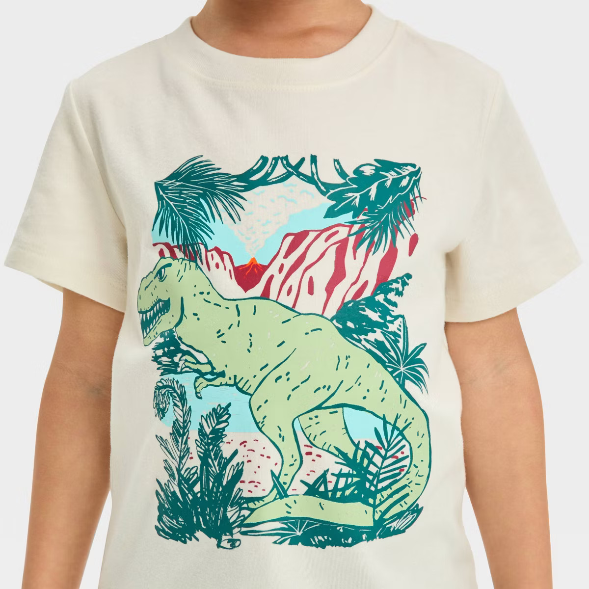 Toddler Boys' Short Sleeve Graphic T-Shirt - Cat & Jack™ Cream | Target